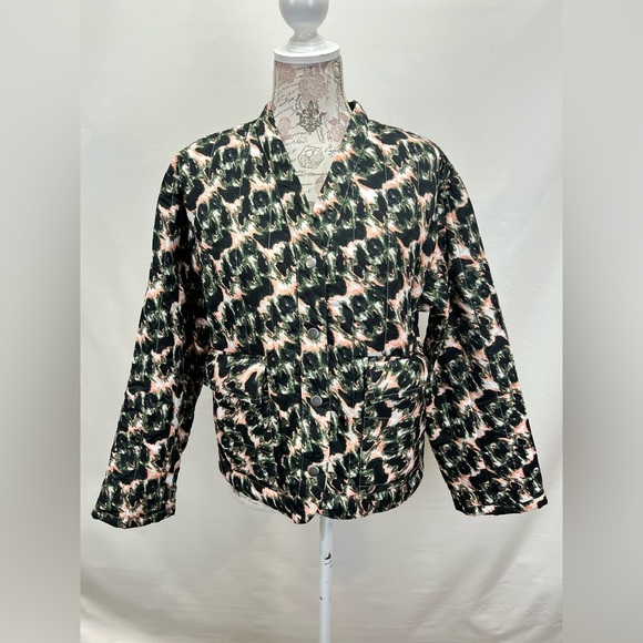 RACHEL COMEY for TARGET  Black and coral quilted crop jacket size L - Picture 6 of 13